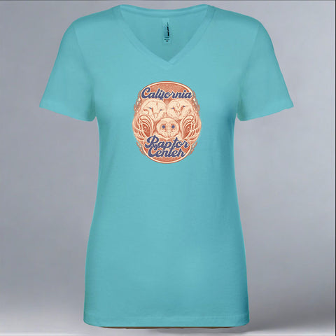 California Raptor Center - Ladies Fitted V-Neck - Cancun