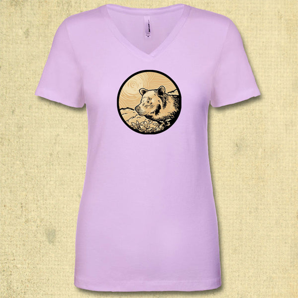 Endangered Species Coalition - Ladies Fitted V-Neck - Lilac