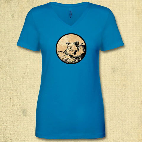 Endangered Species Coalition - Ladies Fitted V-Neck - Turquoise