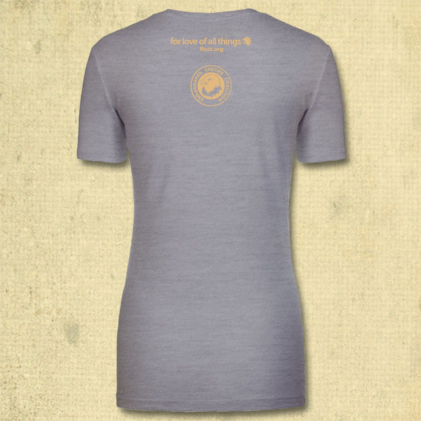 Endangered Species Coalition - Ladies Fitted V-Neck - Heather Gray