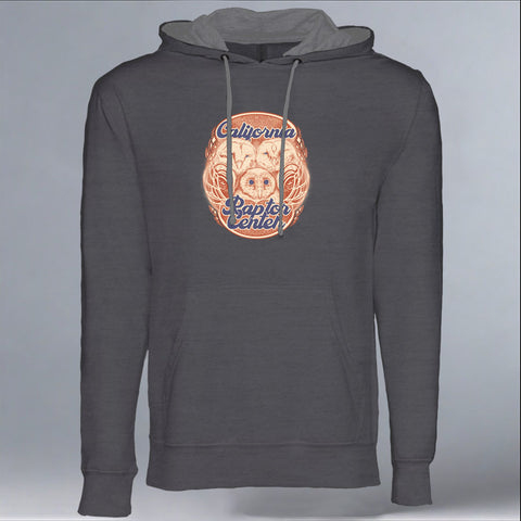 California Raptor Center - Midweight French Terry Pullover Hoody - Heavy Metal