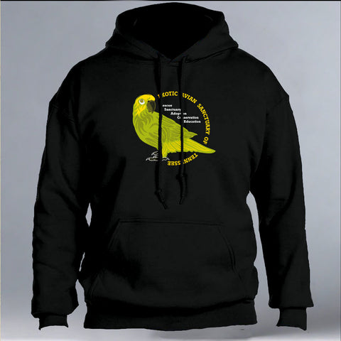 Exotic Avian Sanctuary of Tennessee - Gildan Adult Heavy Blend™ 8 oz., 50/50 Hooded Sweatshirt - Black