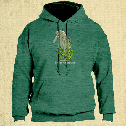 Save the Manatee - Gildan Adult Heavy Blend™ 8 oz., 50/50 Hooded Sweatshirt - Heather Sport Dark Green