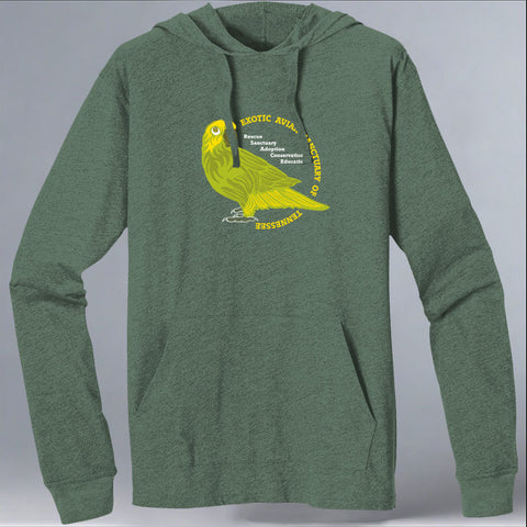 Exotic Avian Sanctuary of Tennessee - EcoBlend Hooded Tee - Asparagus