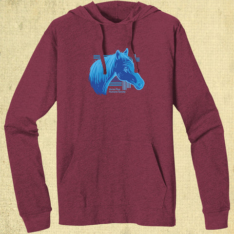 Horse Plus Humane Society - EcoBlend Hooded Tee - Berry