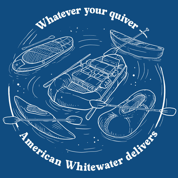 American Whitewater - Adult Long Sleeve - Cool Blue