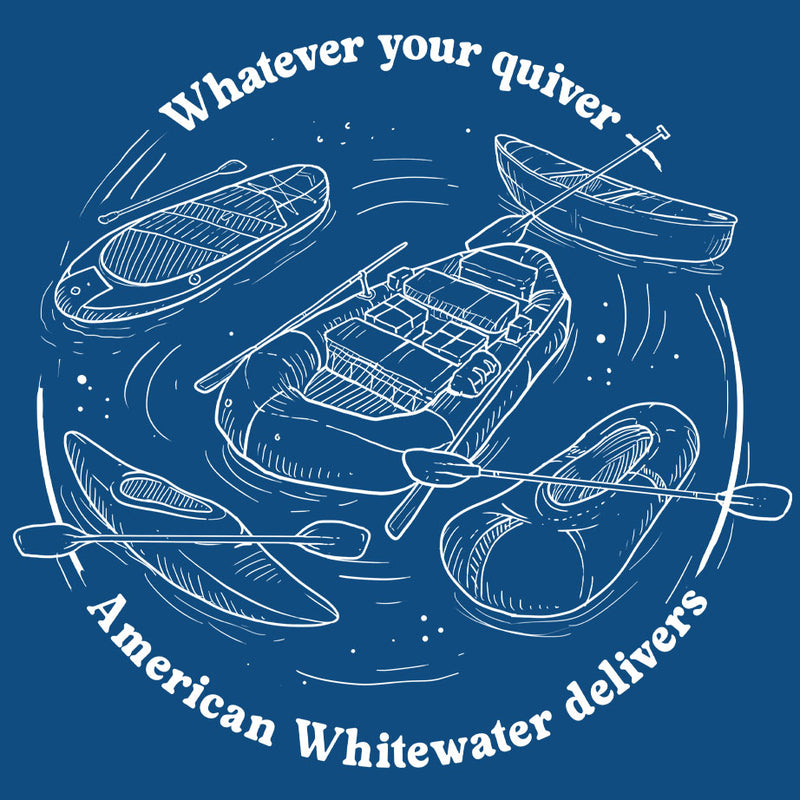 American Whitewater - Adult Long Sleeve - Cool Blue