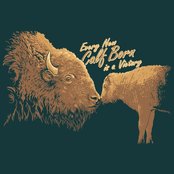 Buffalo Field Campaign - Adult Long Sleeve - Forest Green