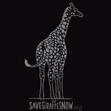 Save Giraffes Now - Adult Long Sleeve - Black