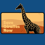 Save Giraffes Now - Adult Long Sleeve - Cool Blue