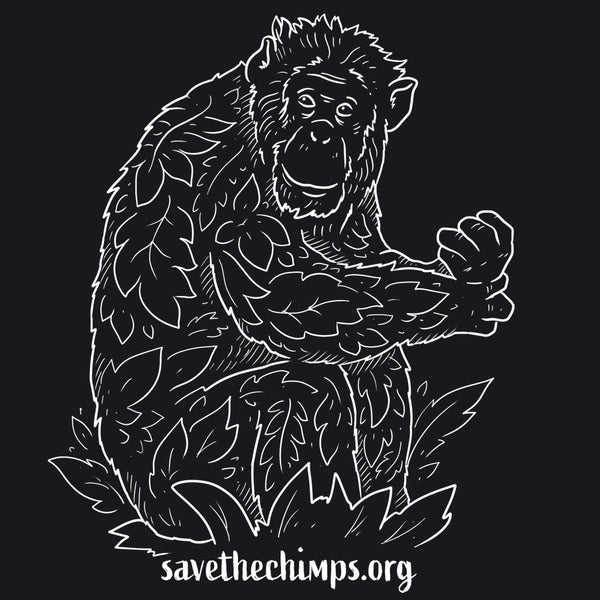 Save the Chimps - Adult Long Sleeve - Black