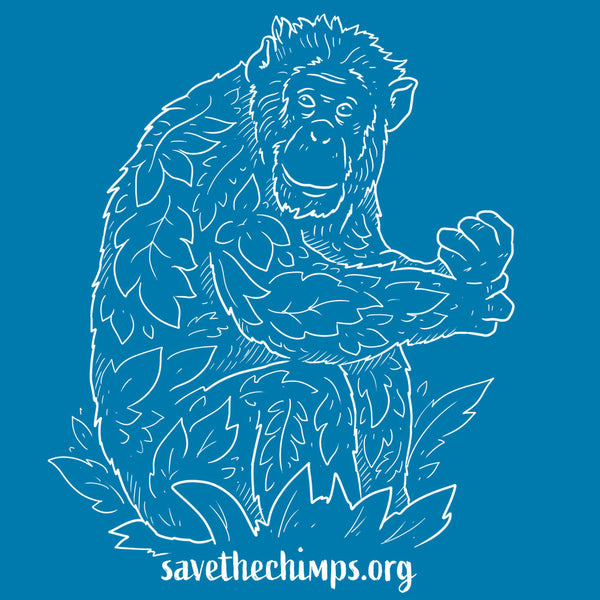 Save the Chimps - Ladies V-Neck - Turquoise