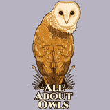 All About Owls - Adult Long Sleeve - Heather Gray