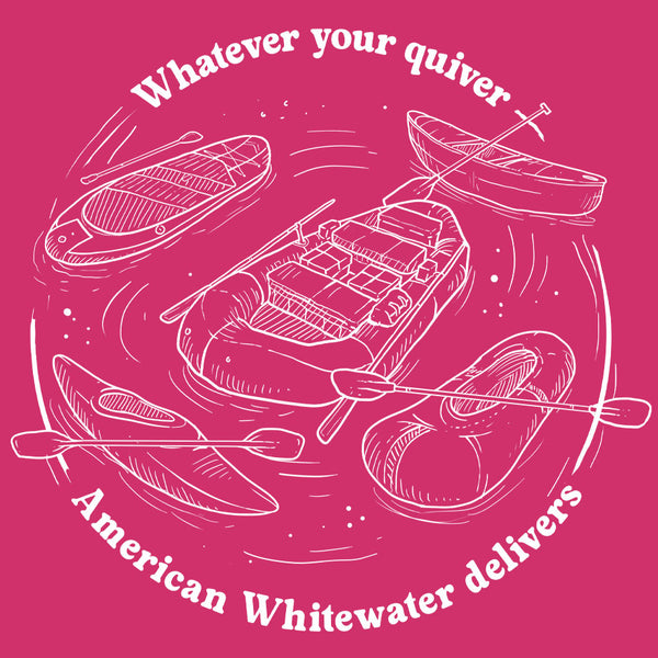 American Whitewater - Ladies Racerback Tank - Raspberry