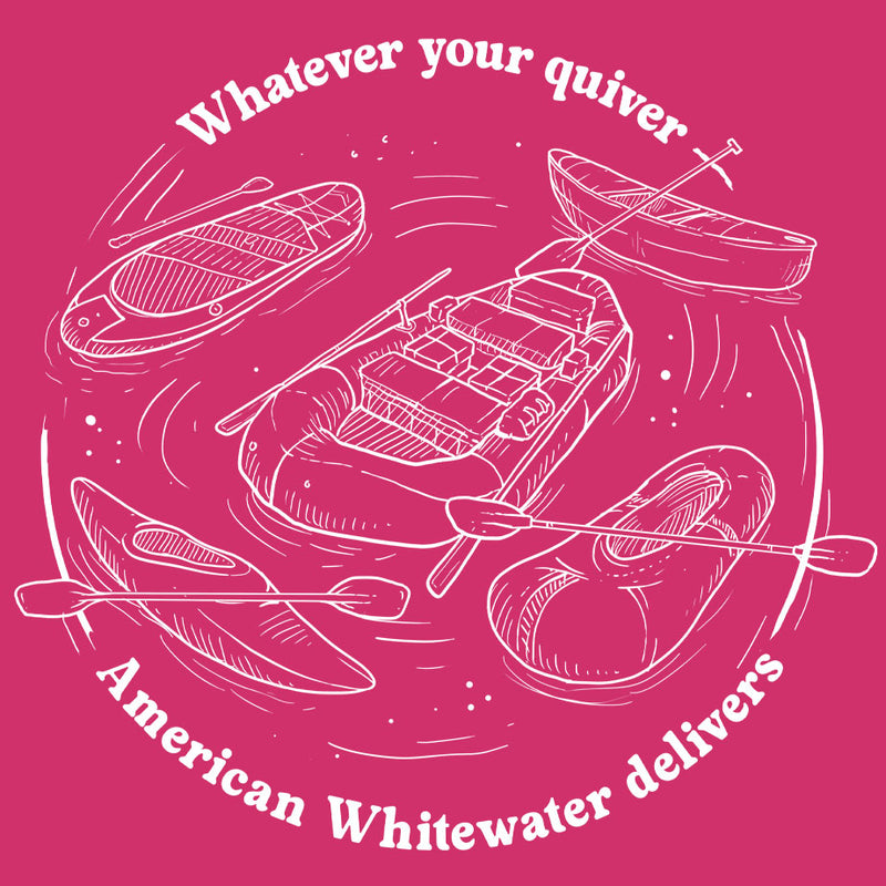 American Whitewater - Ladies Racerback Tank - Raspberry