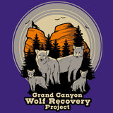 Grand Canyon Wolf Recovery Project - Ladies Fitted V-Neck - Purple Rush