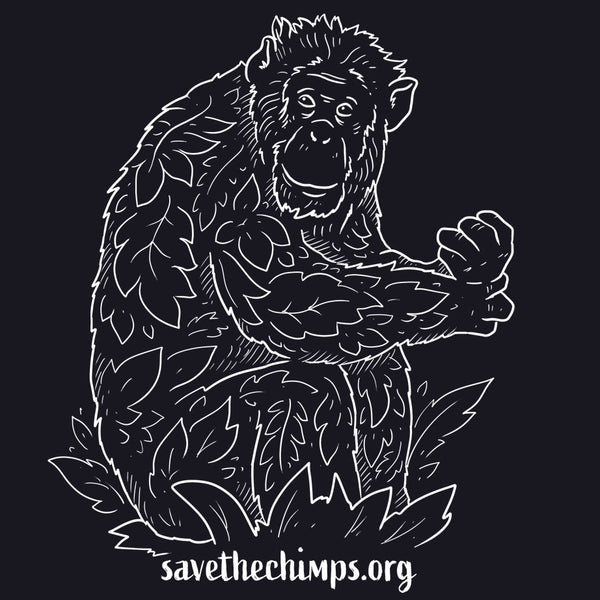 Save the Chimps - Ladies Triblend Dolman - Vintage Black