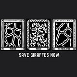 Save Giraffes Now - Ladies V-Neck - Black