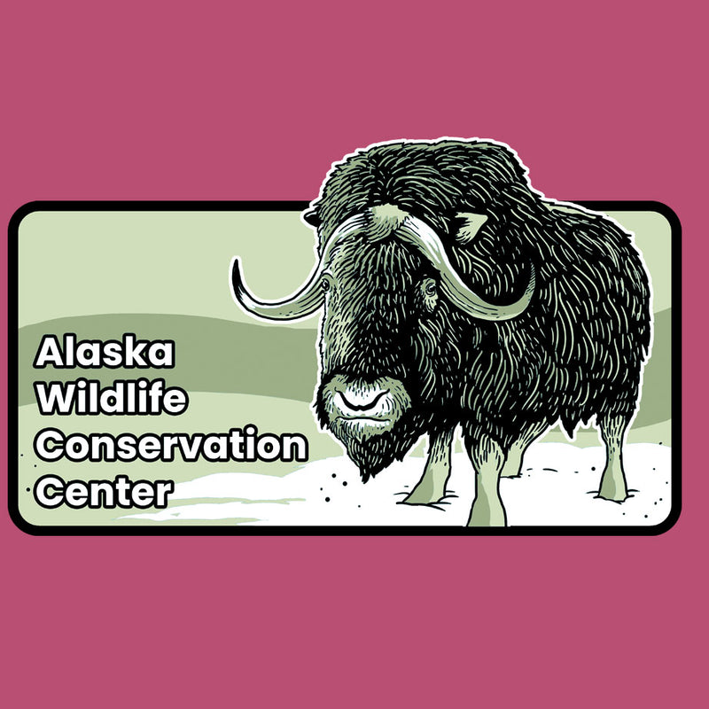 Alaska Wildlife Conservation Center - Ladies V-Neck - Raspberry