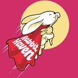 Rabbit Haven - Ladies V-Neck - Raspberry