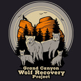 Grand Canyon Wolf Recovery Project - Ladies Fitted V-Neck - Black