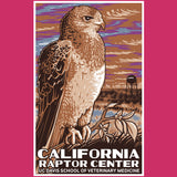 California Raptor Center - Ladies V-Neck - Raspberry