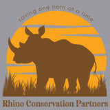 Rhino Conservation Partners - Ladies V-Neck - Heather Gray