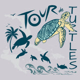 Tour de Turtles - Ladies Triblend Dolman - Heather White