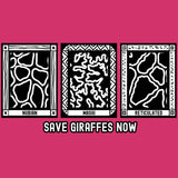 Save Giraffes Now - Ladies V-Neck - Raspberry