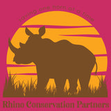Rhino Conservation Partners - Ladies V-Neck - Raspberry