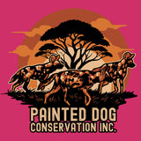 Painted Dog Conservation Inc. - Ladies V-Neck - Raspberry