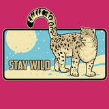 Snow Leopard Trust - Ladies V-Neck - Raspberry