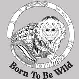 Jungle Friends - Ladies Triblend Dolman - Heather White