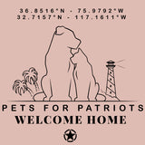 Pets for Patriots - Ladies V-Neck - Desert Pink