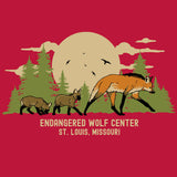 Endangered Wolf Center - Ladies V-Neck - Red