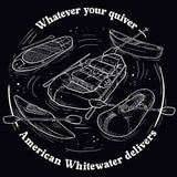 American Whitewater - Ladies V-Neck - Black