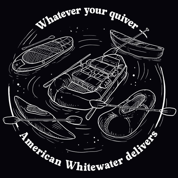 American Whitewater - Ladies V-Neck - Black