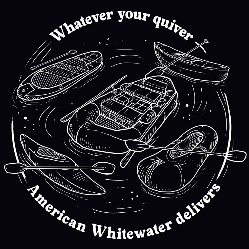 American Whitewater - Ladies V-Neck - Black