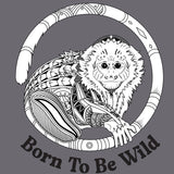 Jungle Friends - Ladies Triblend Dolman - Graphite Heather