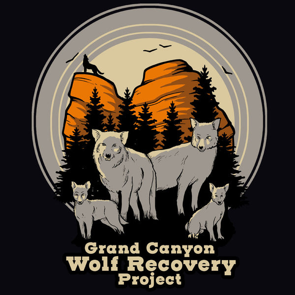 Grand Canyon Wolf Recovery Project - Ladies Racerback Tank - Black