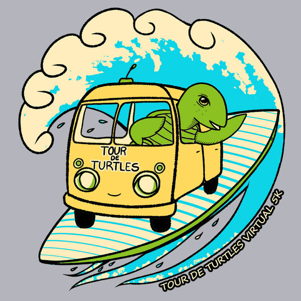Tour de Turtles - Adult Long Sleeve - Heather Gray