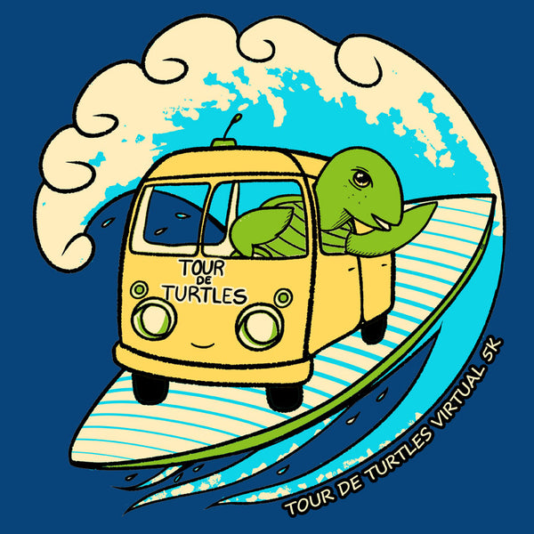 Tour de Turtles - Adult Long Sleeve - Cool Blue