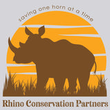 Rhino Conservation Partners - Ladies Triblend Dolman - Heather White