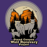 Grand Canyon Wolf Recovery Project - Ladies Racerback Tank - Purple Rush