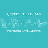 Respect the Locals - Ladies Racerback Tank - Tahiti Blue