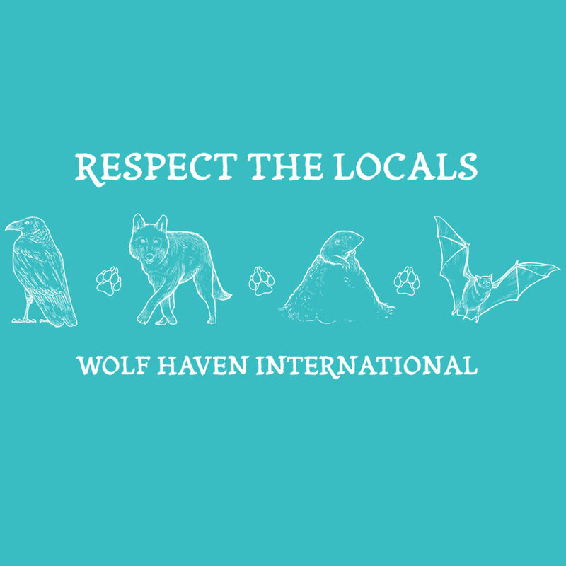 Respect the Locals - Ladies Racerback Tank - Tahiti Blue