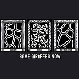 Save Giraffes Now - Allmade® Unisex ECO-BLEND Hoodie Tee - Space Black