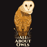All About Owls - Ladies Triblend Dolman - Vintage Black