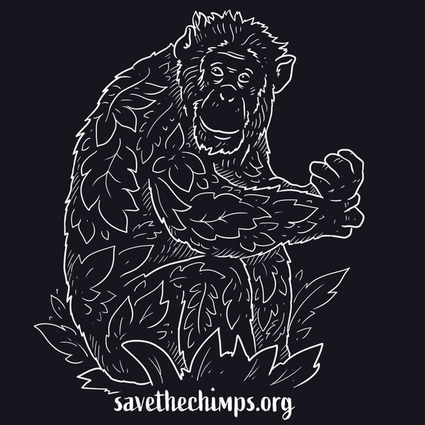 Save the Chimps - 100% ORGANIC Adult - Black
