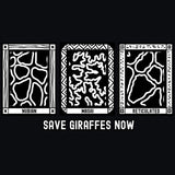 Save Giraffes Now - 100% ORGANIC Adult Allmade® Tee - Deep Black